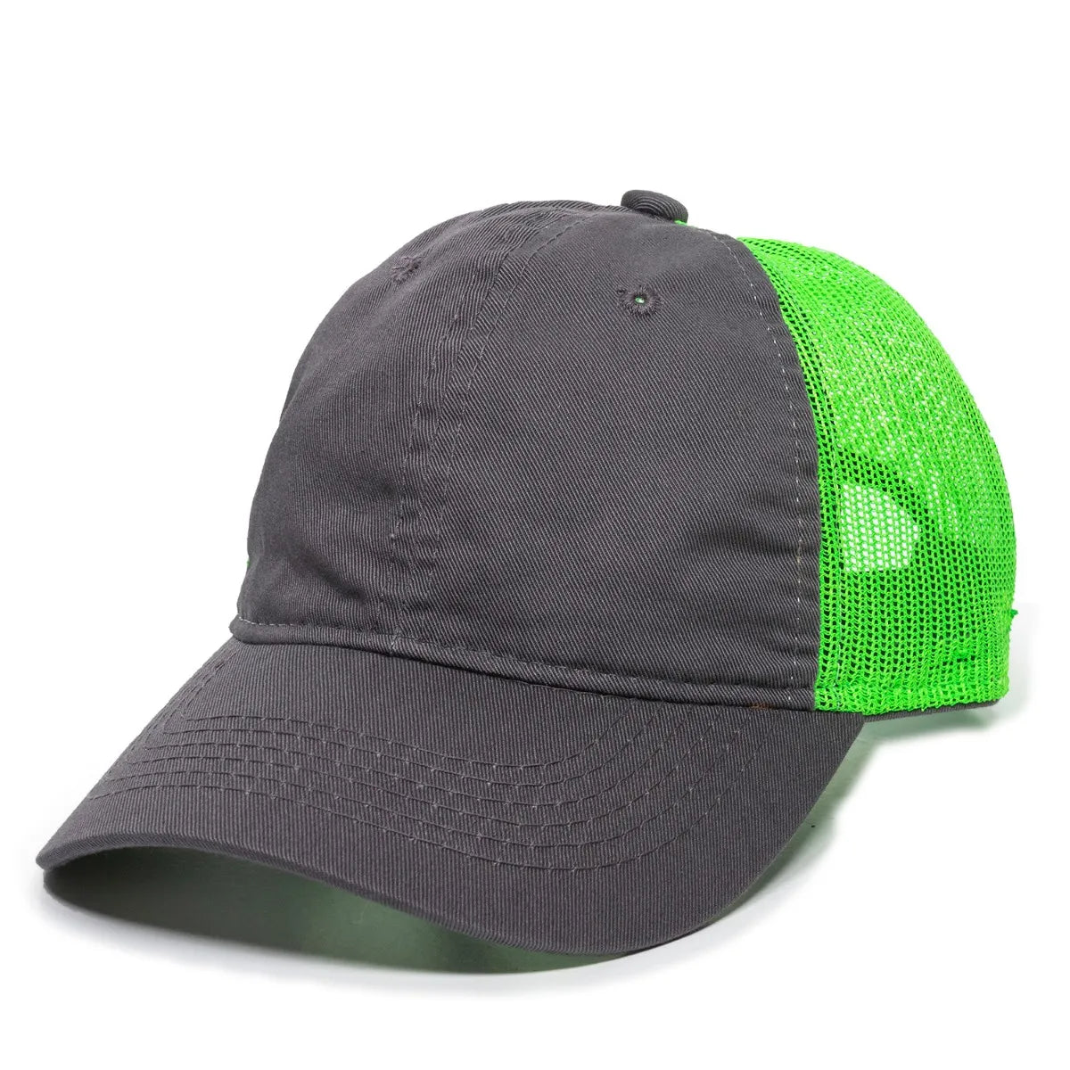 Outdoor Cap FWT-130 Garment Washed Unstructured Trucker Hat Unisex Accessories Hats & Caps