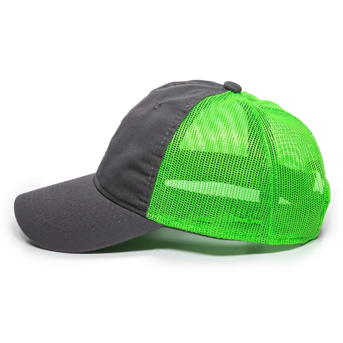 Outdoor Cap FWT-130 Garment Washed Unstructured Trucker Hat Unisex Accessories Hats & Caps