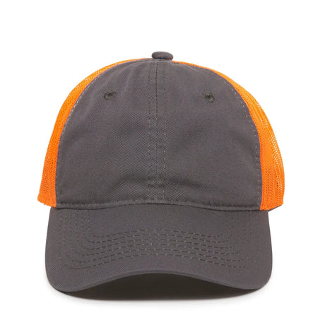 Outdoor Cap FWT-130 Garment Washed Unstructured Trucker Hat Unisex Accessories Hats & Caps