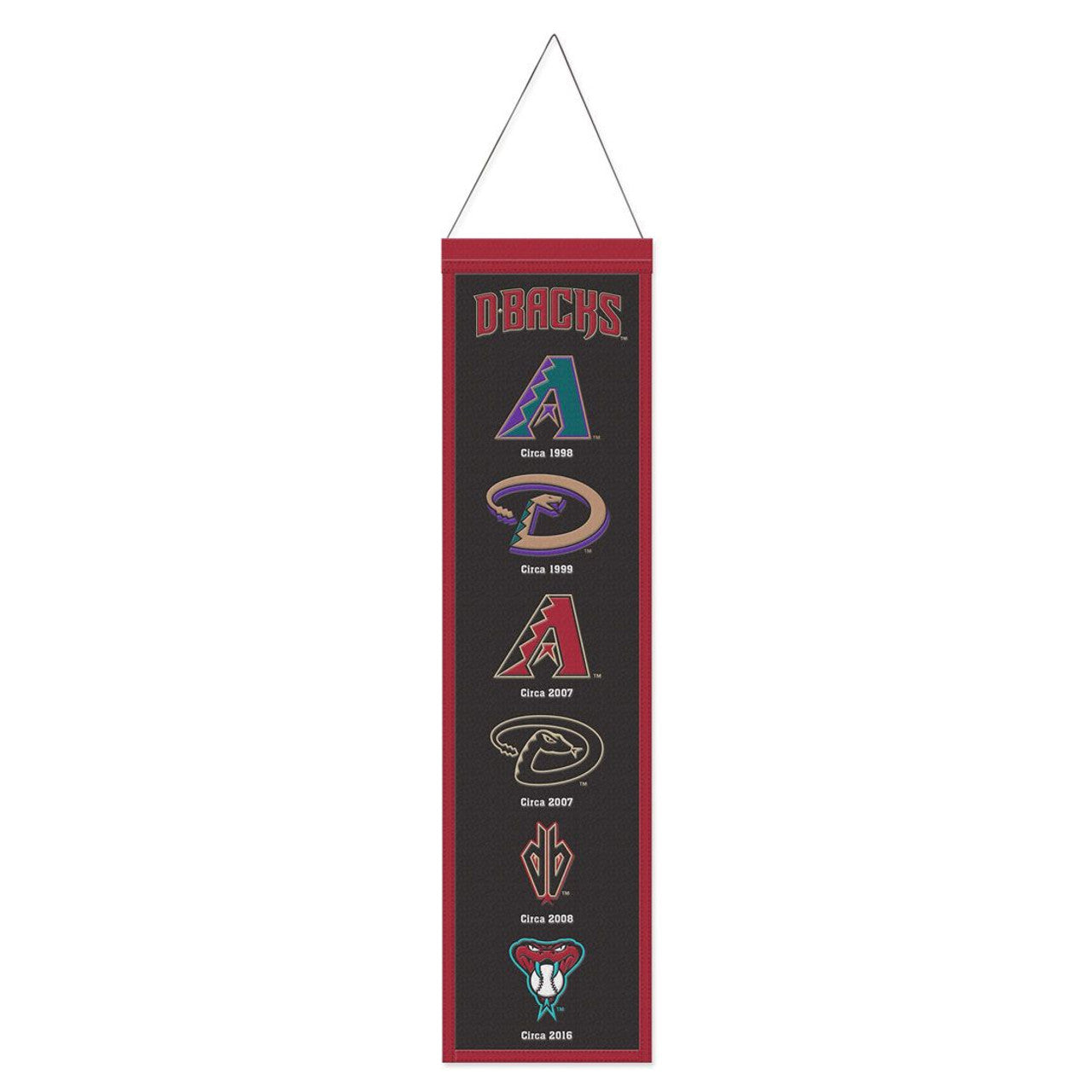 Wincraft Arizona Diamondbacks Heritage Evolution Design Wool Banner 8x32 Fan Gear MLB Arizona Diamondbacks