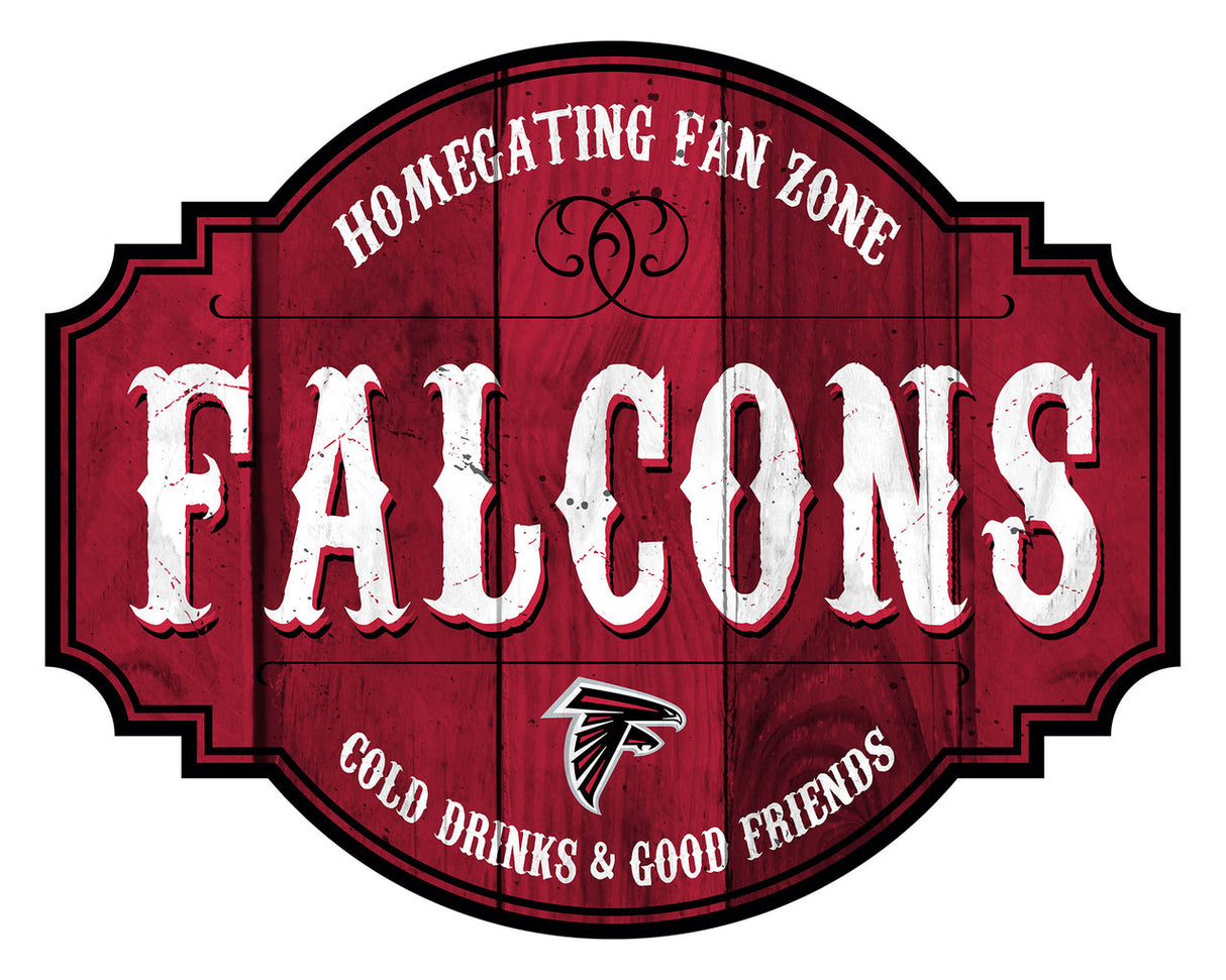 Fan Creations Atlanta Falcons 12 Inch Homegating Tavern Wood Sign Fan Gear NFL Atlanta Falcons