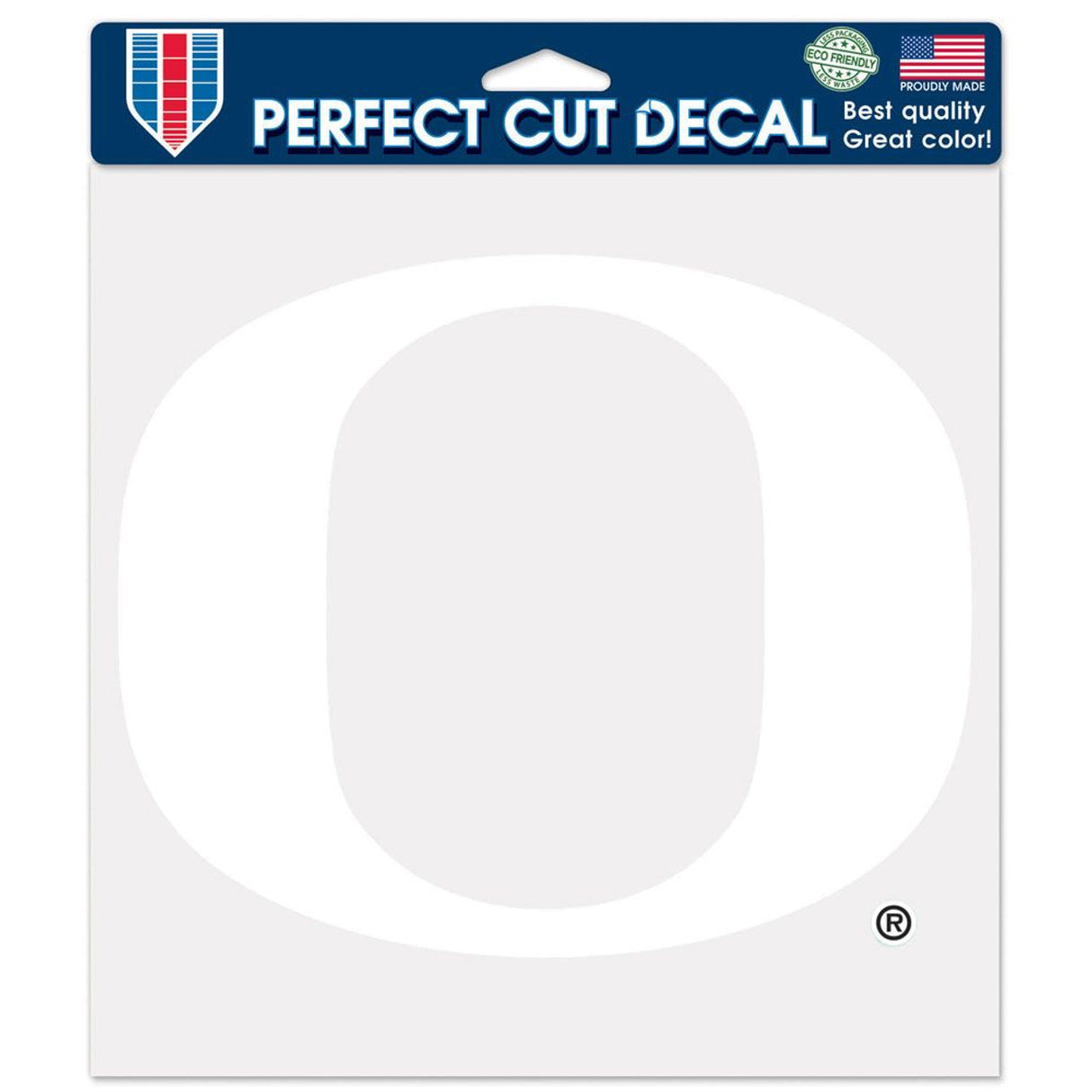 Wincraft Oregon Ducks White Perfect Cut Decal 8x8 Fan Gear NCAA Oregon Ducks