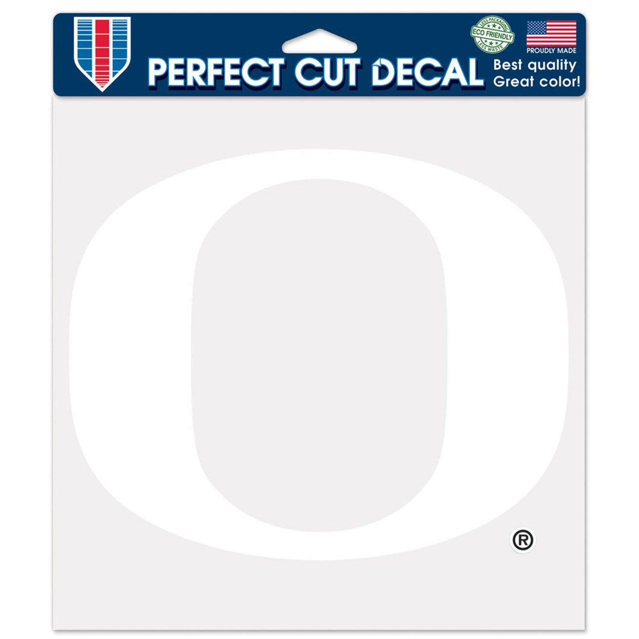 Wincraft Oregon Ducks White Perfect Cut Decal 8x8 Fan Gear NCAA Oregon Ducks