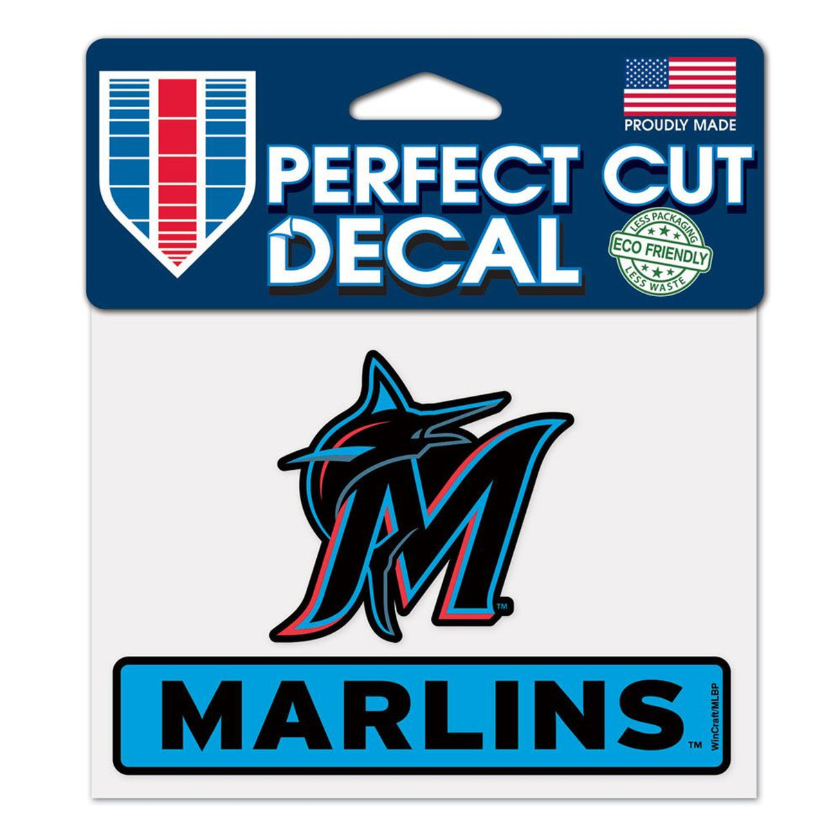 Wincraft Miami Marlins Color Perfect Cut Decal 4.5x5.75 Fan Gear MLB Miami Marlins