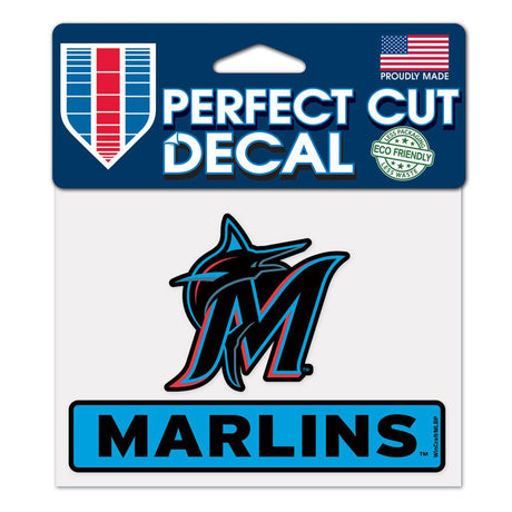 Wincraft Miami Marlins Color Perfect Cut Decal 4.5x5.75 Fan Gear MLB Miami Marlins