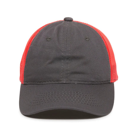 Outdoor Cap FWT-130 Garment Washed Unstructured Trucker Hat Unisex Accessories Hats & Caps