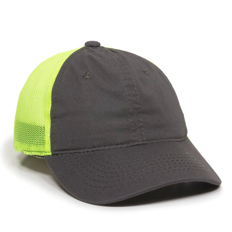 Outdoor Cap FWT-130 Garment Washed Unstructured Trucker Hat Unisex Accessories Hats & Caps