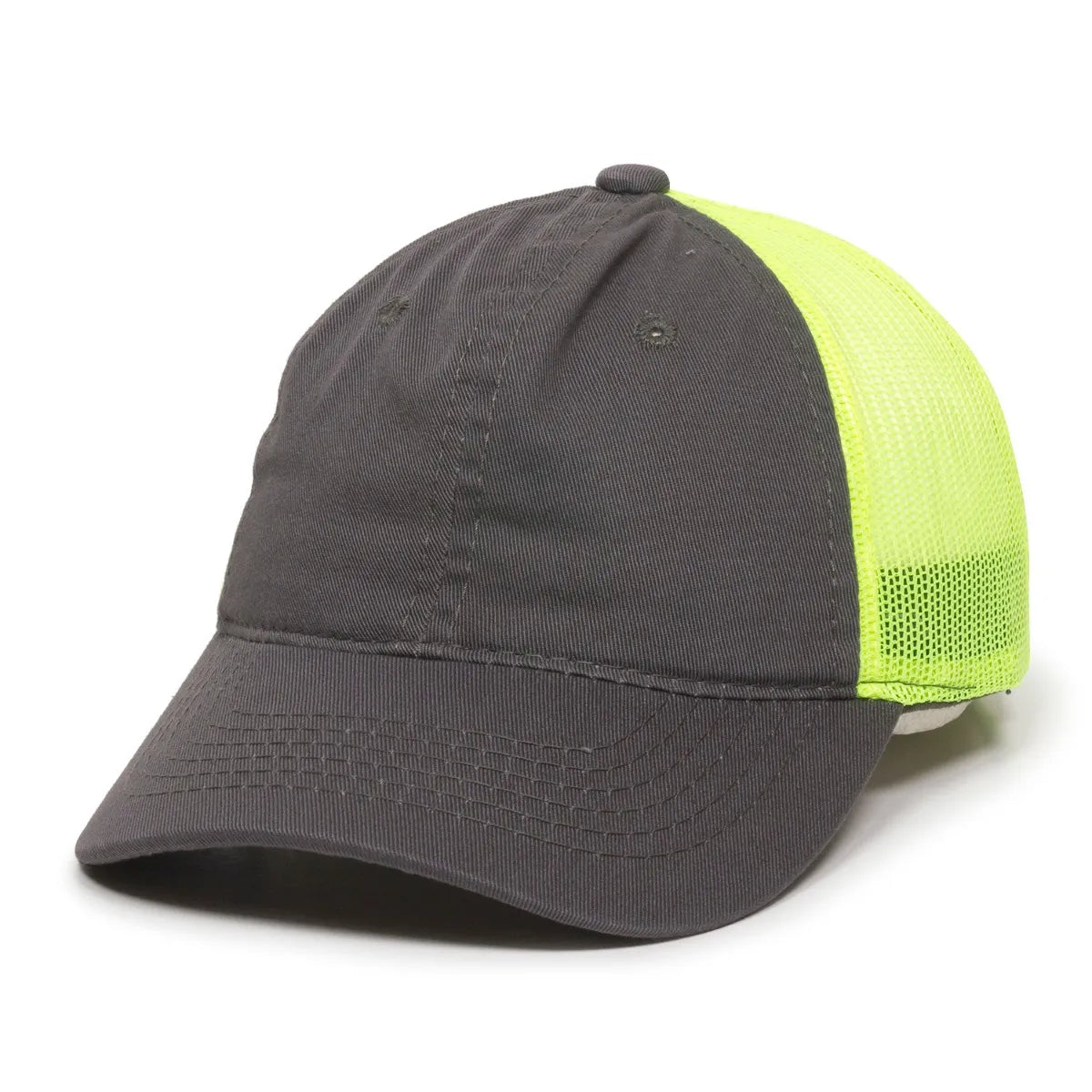 Outdoor Cap FWT-130 Garment Washed Unstructured Trucker Hat Unisex Accessories Hats & Caps