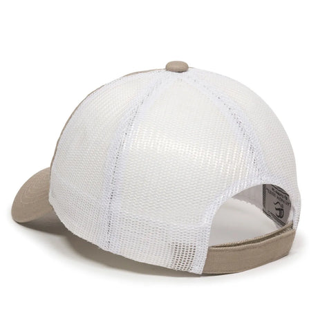 Outdoor Cap FWT-130 Garment Washed Unstructured Trucker Hat Unisex Accessories Hats & Caps