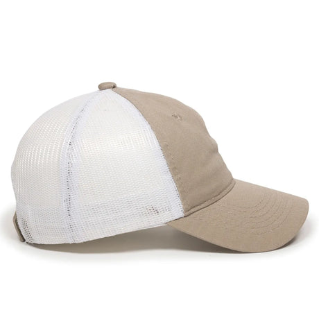 Outdoor Cap FWT-130 Garment Washed Unstructured Trucker Hat Unisex Accessories Hats & Caps