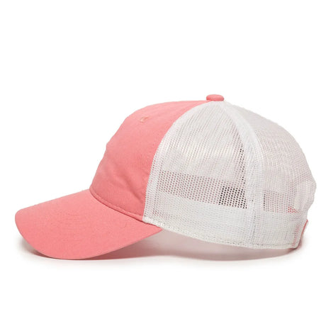 Outdoor Cap FWT-130 Garment Washed Unstructured Trucker Hat Unisex Accessories Hats & Caps