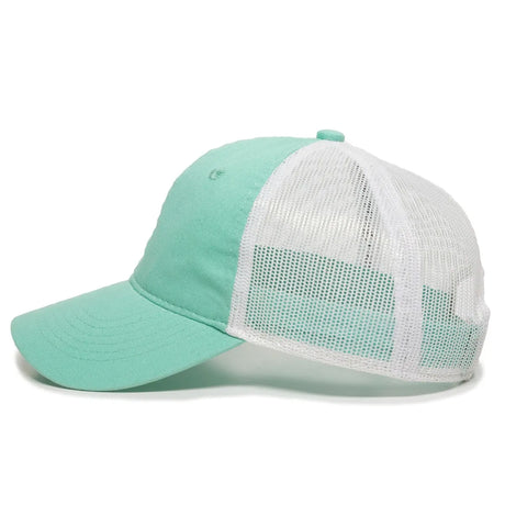 Outdoor Cap FWT-130 Garment Washed Unstructured Trucker Hat Unisex Accessories Hats & Caps