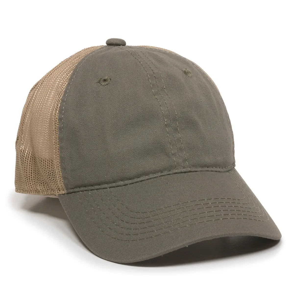 Outdoor Cap FWT-130 Garment Washed Unstructured Trucker Hat Unisex Accessories Hats & Caps