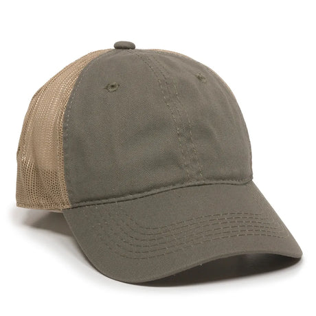 Outdoor Cap FWT-130 Garment Washed Unstructured Trucker Hat Unisex Accessories Hats & Caps