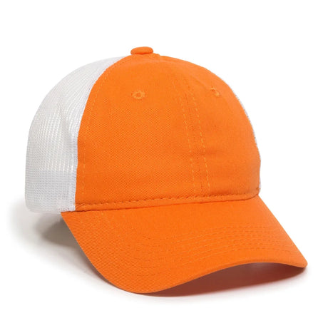 Outdoor Cap FWT-130 Garment Washed Unstructured Trucker Hat Unisex Accessories Hats & Caps