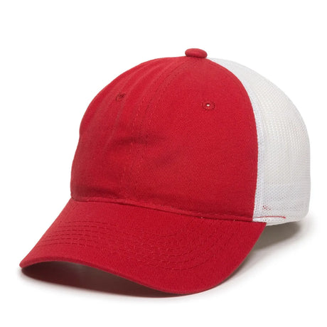 Outdoor Cap FWT-130 Garment Washed Unstructured Trucker Hat Unisex Accessories Hats & Caps