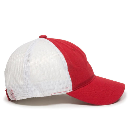 Outdoor Cap FWT-130 Garment Washed Unstructured Trucker Hat Unisex Accessories Hats & Caps