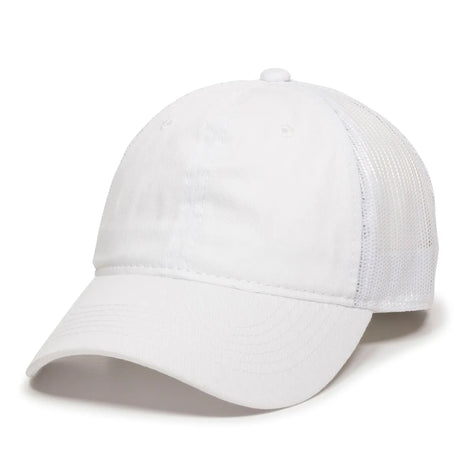 Outdoor Cap FWT-130 Garment Washed Unstructured Trucker Hat Unisex Accessories Hats & Caps