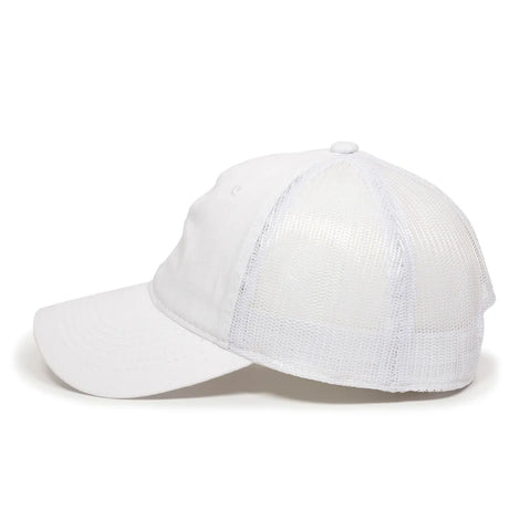 Outdoor Cap FWT-130 Garment Washed Unstructured Trucker Hat Unisex Accessories Hats & Caps