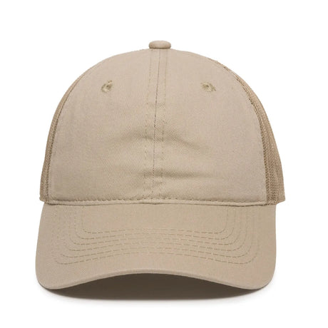 Outdoor Cap FWT-130 Garment Washed Unstructured Trucker Hat Unisex Accessories Hats & Caps