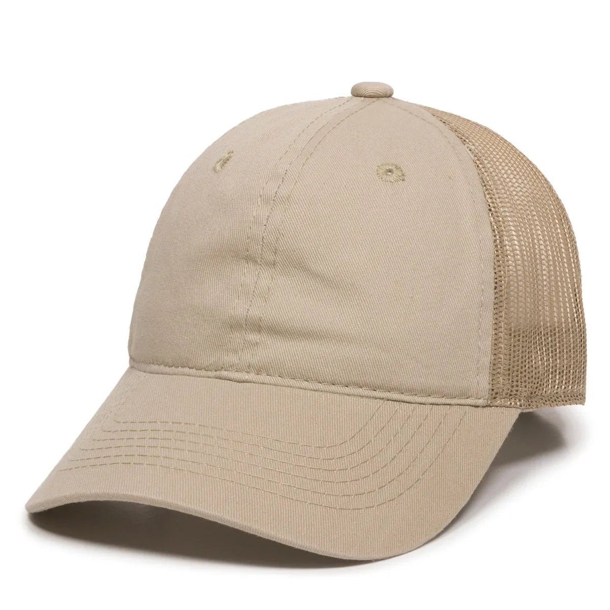 Outdoor Cap FWT-130 Garment Washed Unstructured Trucker Hat Unisex Accessories Hats & Caps