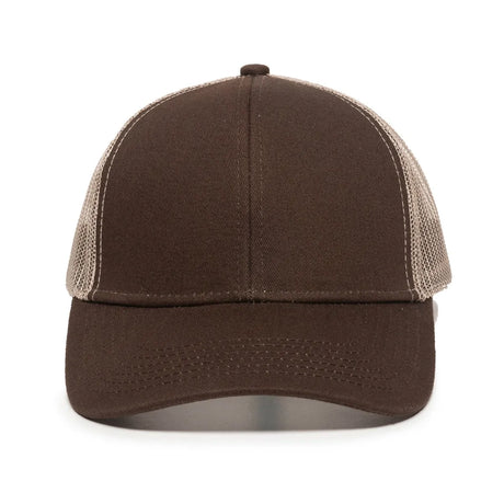 Outdoor Cap MBW-600 Cotton Twill Structured Trucker Hat Unisex Accessories Hats & Caps