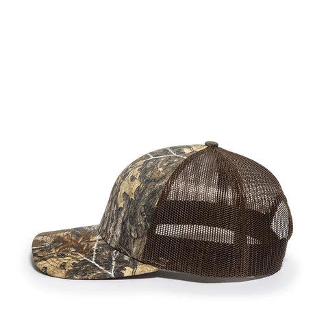 Outdoor Cap OC771CAMO Contrast Construction Canvas Camo Structured Trucker Hat Unisex Accessories Hats & Caps