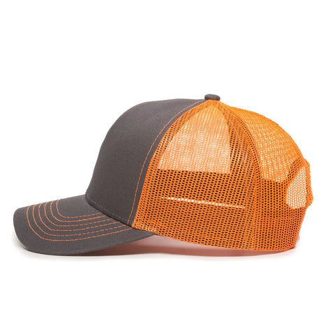 Outdoor Cap MBW-600 Cotton Twill Structured Trucker Hat Unisex Accessories Hats & Caps