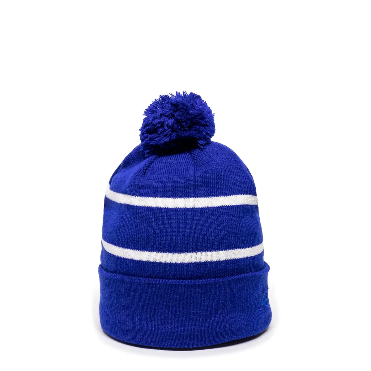 Outdoor Cap KNF-100 Striped Beanie with Black Fleece Lining & Pom Unisex Accessories Hats & Caps