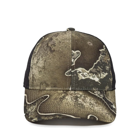 Outdoor Cap PFC-150M Moisture Wicking Structured Trucker Hat Unisex Accessories Hats & Caps