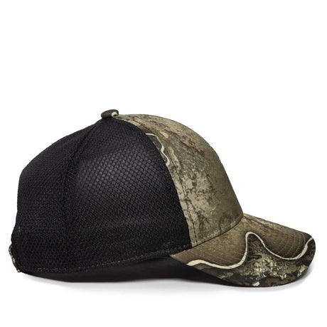 Outdoor Cap PFC-150M Moisture Wicking Structured Trucker Hat Unisex Accessories Hats & Caps