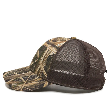 Outdoor Cap PFC-150M Moisture Wicking Structured Trucker Hat Unisex Accessories Hats & Caps