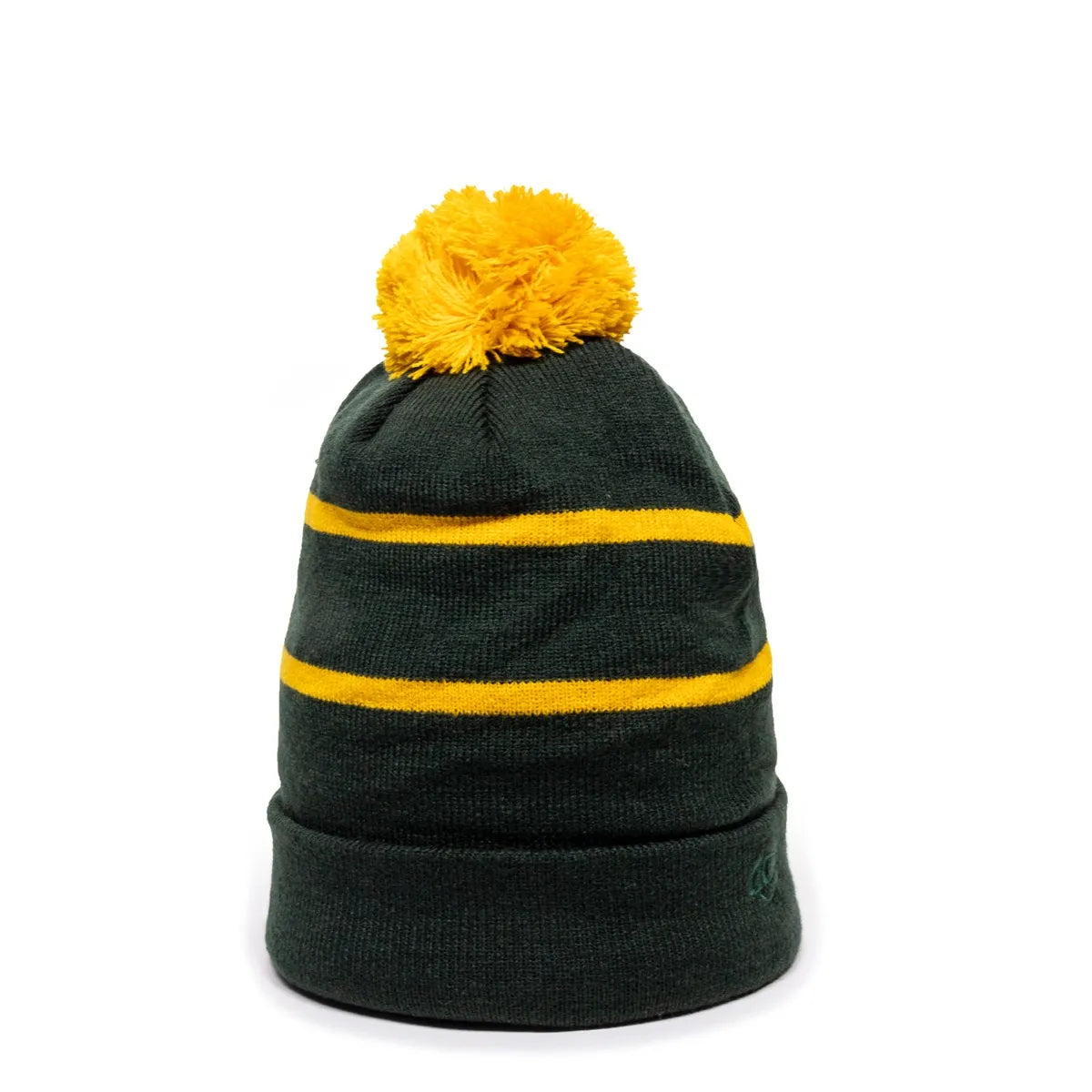 Outdoor Cap KNF-100 Striped Beanie with Black Fleece Lining & Pom Unisex Accessories Hats & Caps