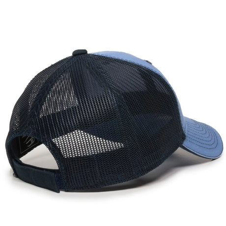 Outdoor Cap GWT-101M Cotton Twill Garment Washed Structured Trucker Hat Unisex Accessories Hats & Caps