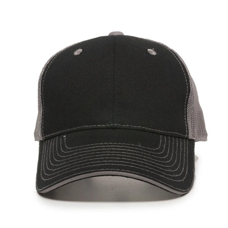 Outdoor Cap GWT-101M Cotton Twill Garment Washed Structured Trucker Hat Unisex Accessories Hats & Caps