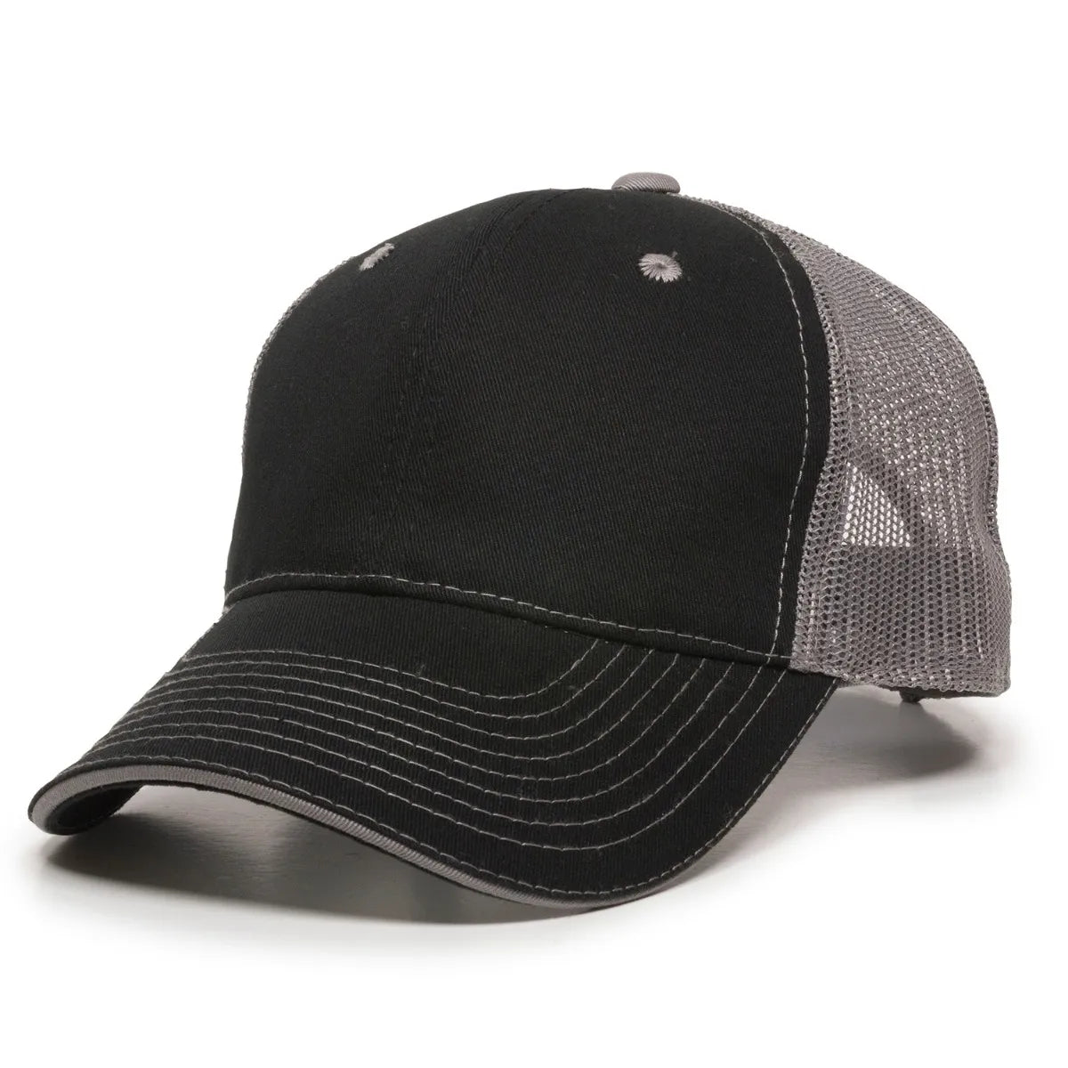 Outdoor Cap GWT-101M Cotton Twill Garment Washed Structured Trucker Hat Unisex Accessories Hats & Caps