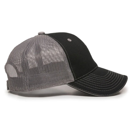 Outdoor Cap GWT-101M Cotton Twill Garment Washed Structured Trucker Hat Unisex Accessories Hats & Caps