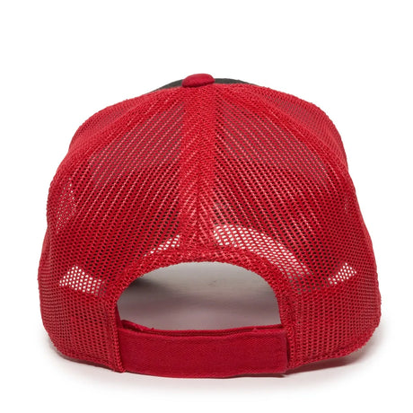 Outdoor Cap GWT-101M Cotton Twill Garment Washed Structured Trucker Hat Unisex Accessories Hats & Caps