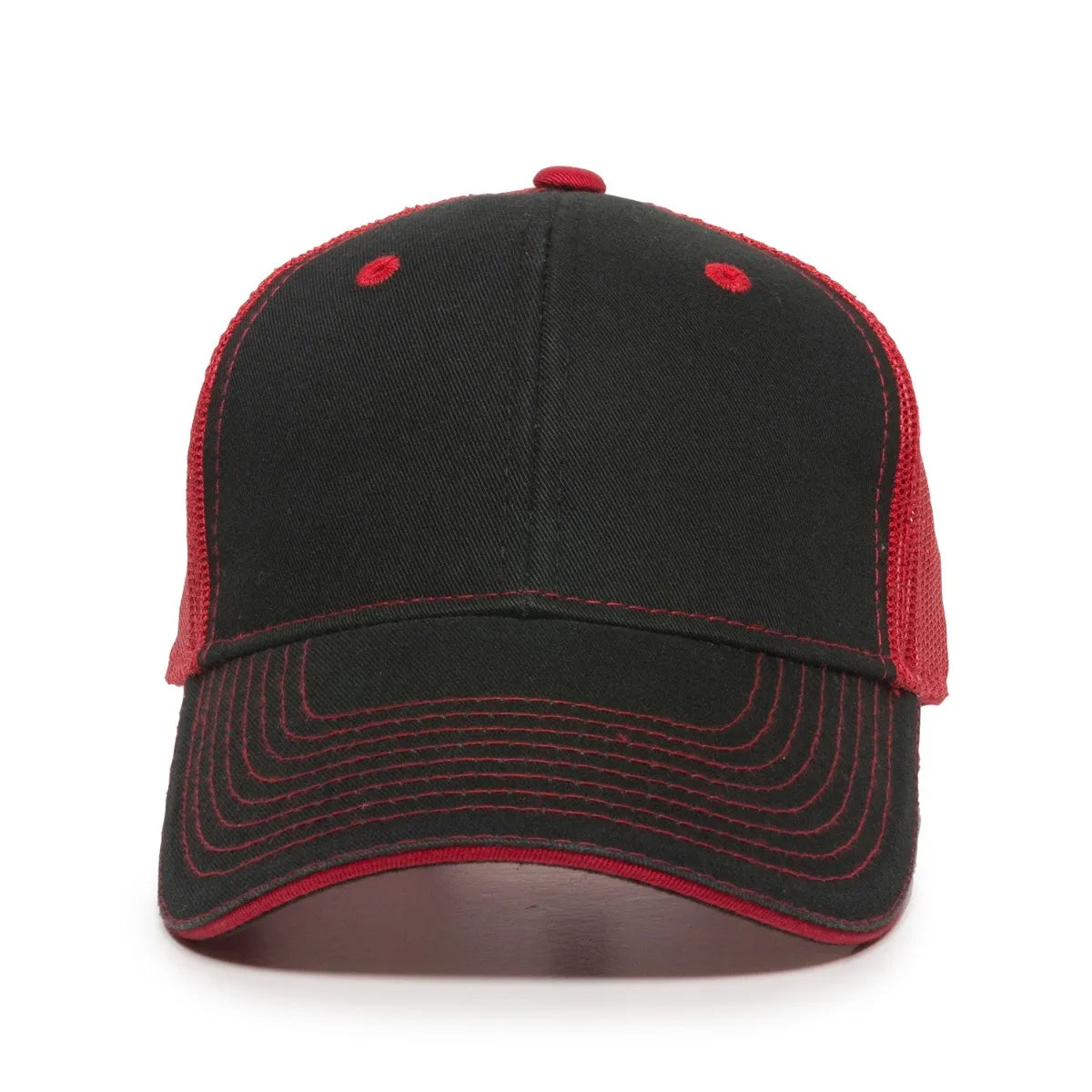 Outdoor Cap GWT-101M Cotton Twill Garment Washed Structured Trucker Hat Unisex Accessories Hats & Caps