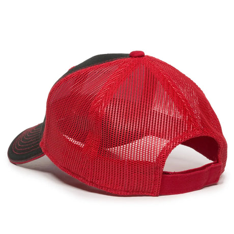 Outdoor Cap GWT-101M Cotton Twill Garment Washed Structured Trucker Hat Unisex Accessories Hats & Caps