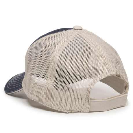 Outdoor Cap GWT-101M Cotton Twill Garment Washed Structured Trucker Hat Unisex Accessories Hats & Caps