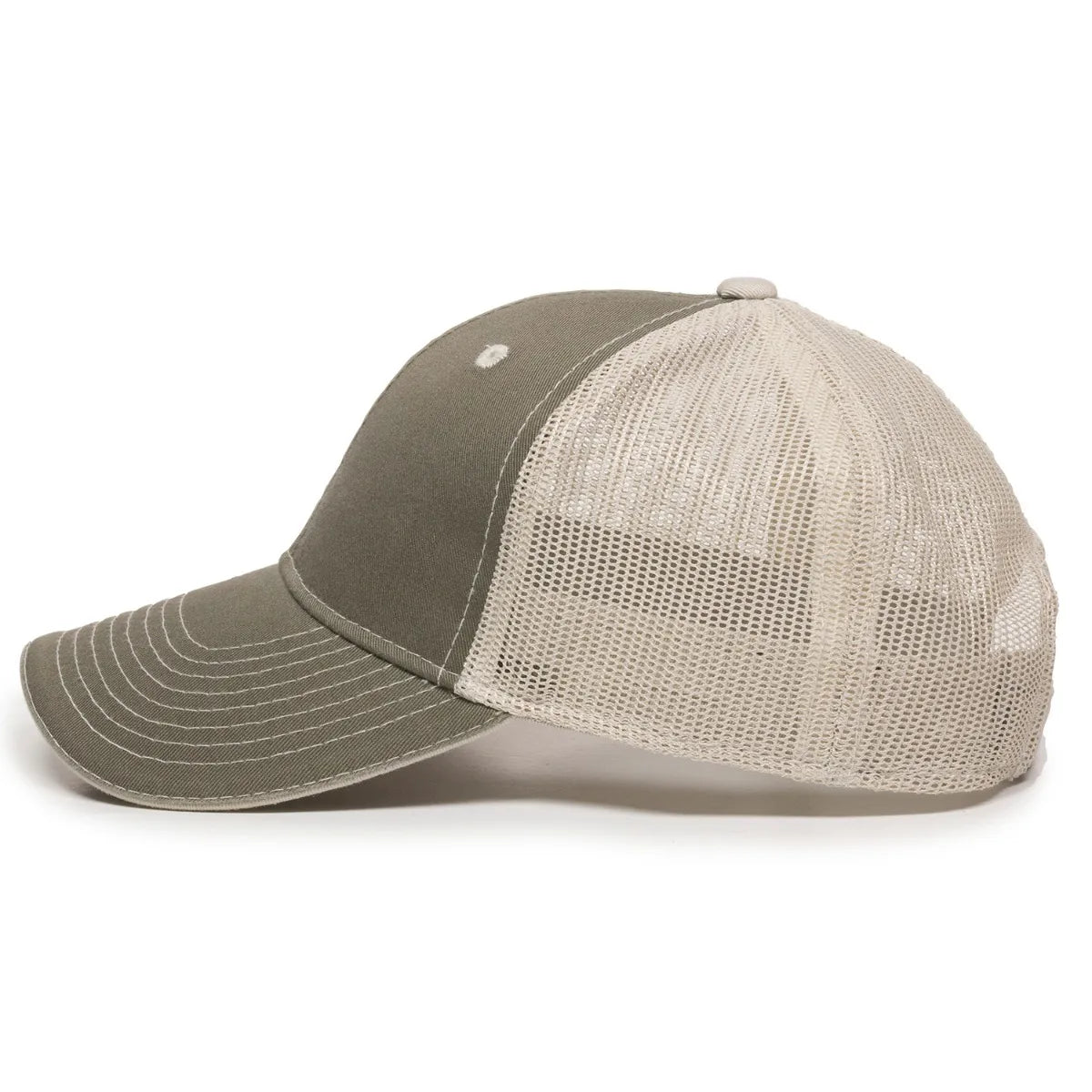 Outdoor Cap GWT-101M Cotton Twill Garment Washed Structured Trucker Hat Unisex Accessories Hats & Caps