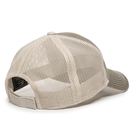 Outdoor Cap GWT-101M Cotton Twill Garment Washed Structured Trucker Hat Unisex Accessories Hats & Caps