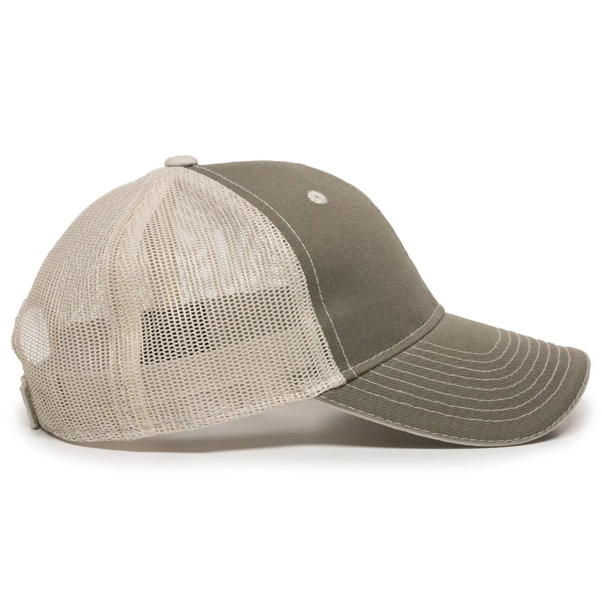 Outdoor Cap GWT-101M Cotton Twill Garment Washed Structured Trucker Hat Unisex Accessories Hats & Caps