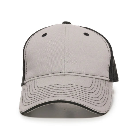 Outdoor Cap GWT-101M Cotton Twill Garment Washed Structured Trucker Hat Unisex Accessories Hats & Caps