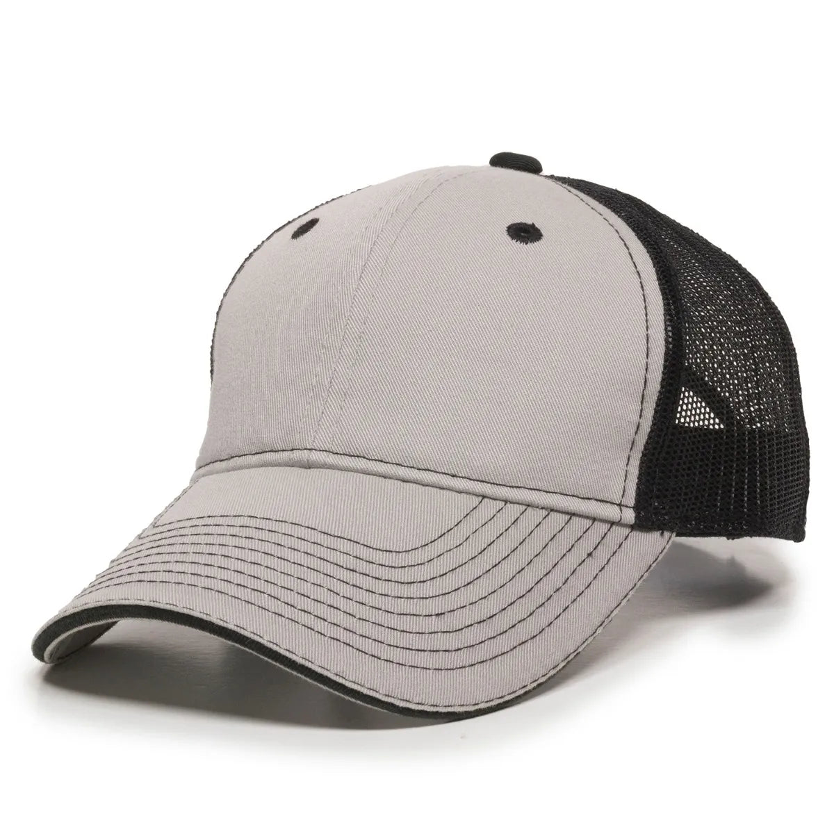 Outdoor Cap GWT-101M Cotton Twill Garment Washed Structured Trucker Hat Unisex Accessories Hats & Caps