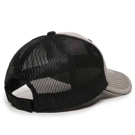 Outdoor Cap GWT-101M Cotton Twill Garment Washed Structured Trucker Hat Unisex Accessories Hats & Caps