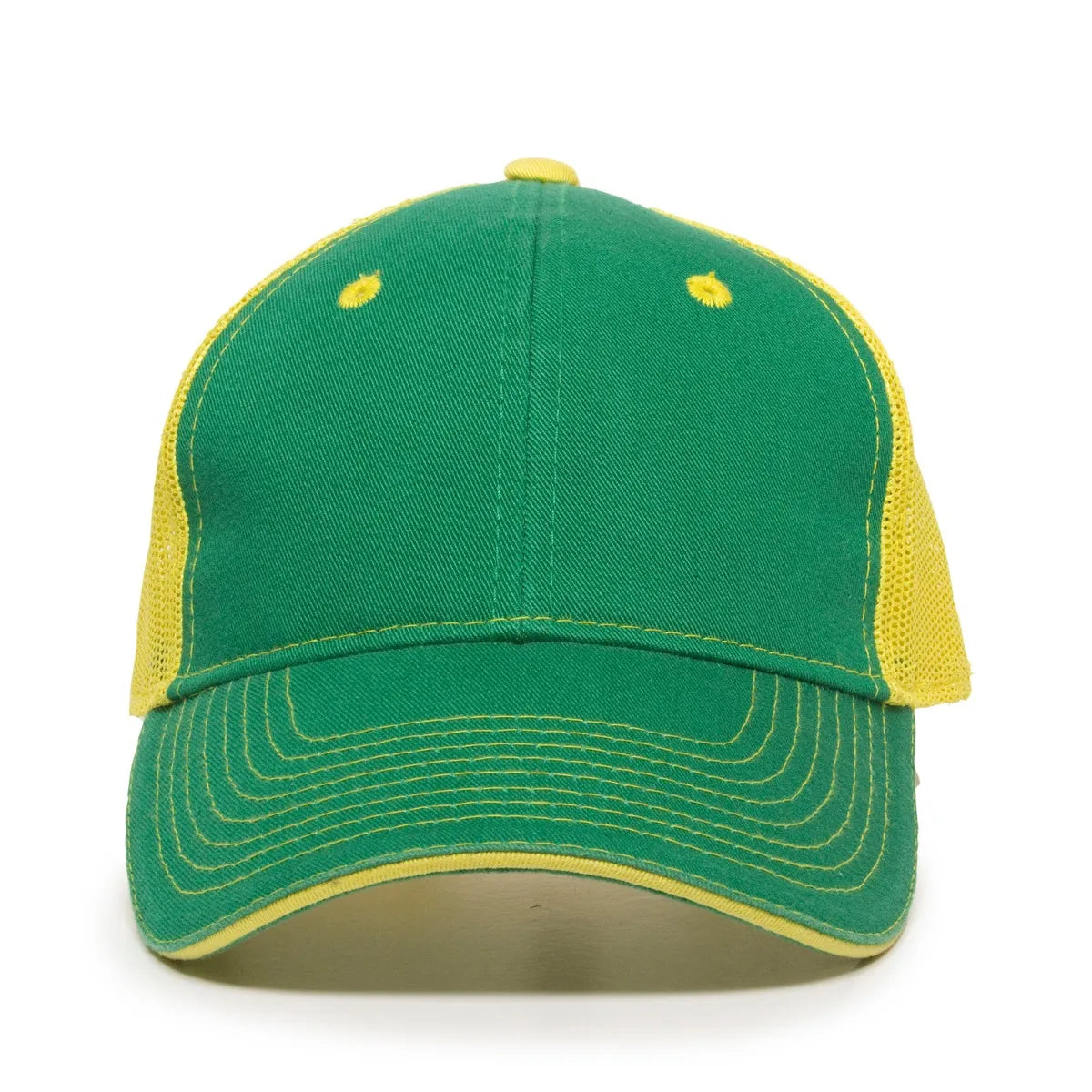 Outdoor Cap GWT-101M Cotton Twill Garment Washed Structured Trucker Hat Unisex Accessories Hats & Caps