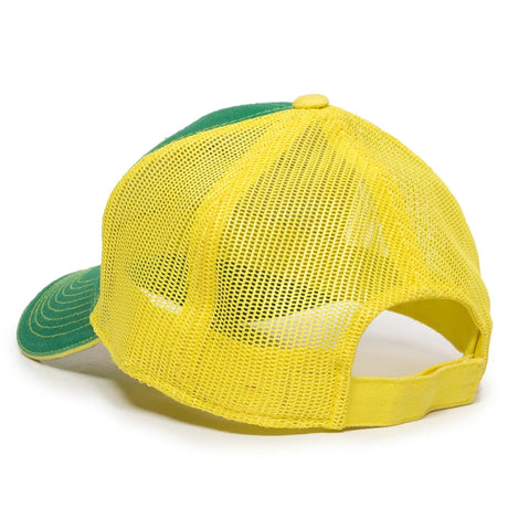 Outdoor Cap GWT-101M Cotton Twill Garment Washed Structured Trucker Hat Unisex Accessories Hats & Caps