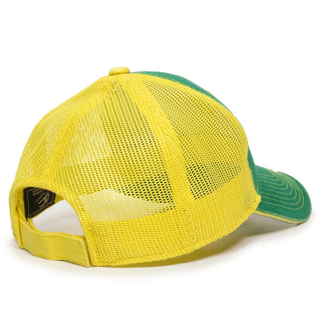 Outdoor Cap GWT-101M Cotton Twill Garment Washed Structured Trucker Hat Unisex Accessories Hats & Caps